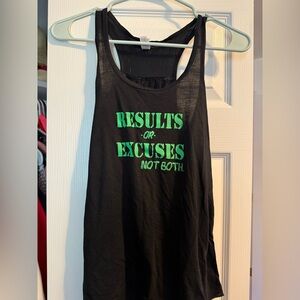 Bella Canvas Black Sleeveless Tank Top with Green Print